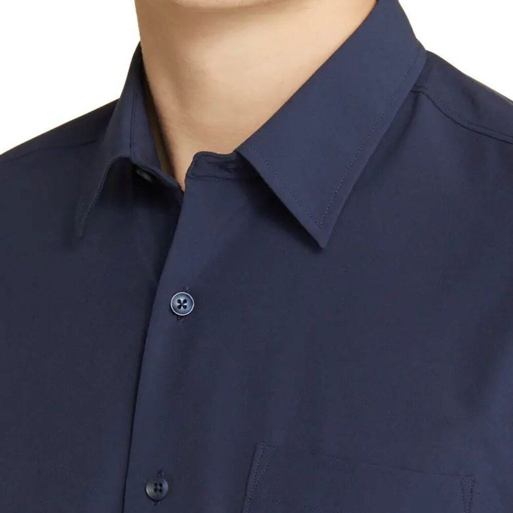 Solid Button-Up Shirt - Picture 2 of 6